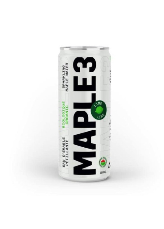 Lime sparkling maple water