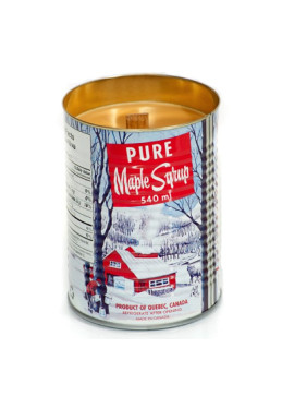 Vela de arce con mecha de madera