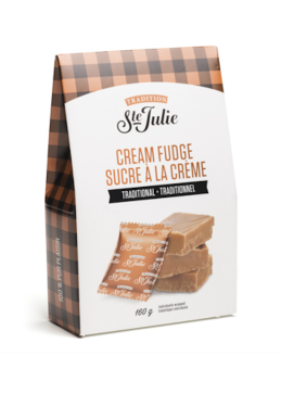 sachet of traditional st julie cream sugar from quebec in canada
