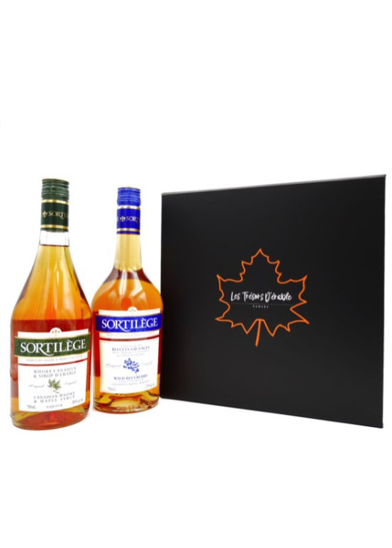 Coffret cadeau whisky aux bleuets sauvages et Sortilège Original