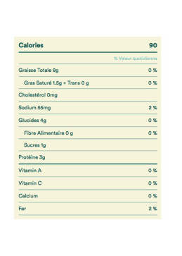 Red Kraft Nutrition Facts