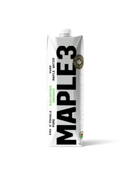 Maple 3 1L su sfondo design, acqua d'acero bio canadese per idratazione premium quotidiana