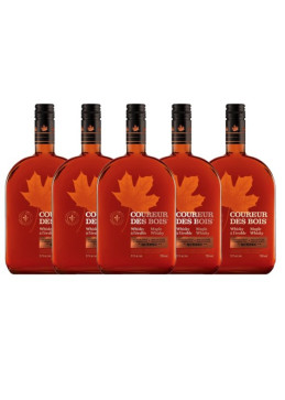 Pack of 5 Coureur des Bois Canadian whiskey liqueurs with maple syrup