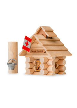 Jeu de construction en bois - Cabane à sucre