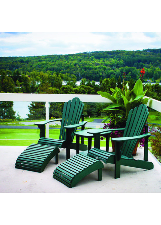 Les Trésors D'érable Adirondack Gartenstuhl Rot - Luxus Stuhl Aus Recyceltem HDPE, 40 Jahre Garantie