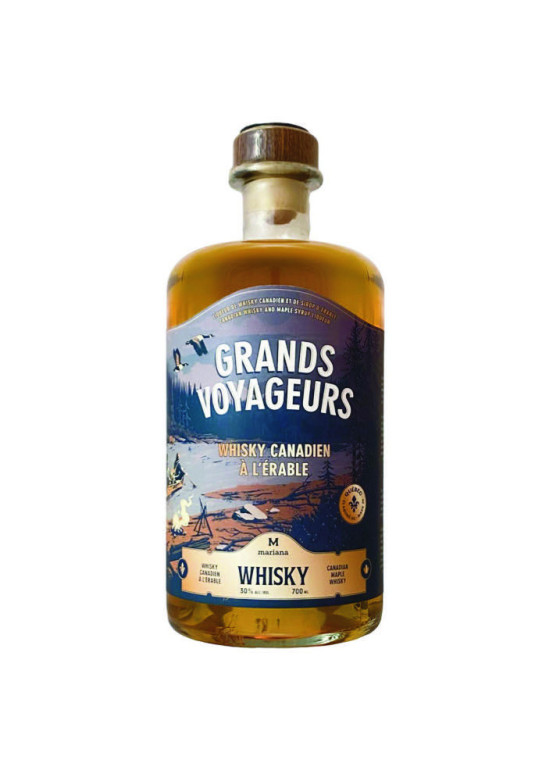 Liqueur de whisky canadien Grands Voyageurs au sirop d'érable