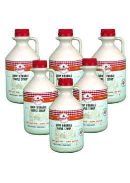 Pack of 6 jugs of amber maple syrup at low prices