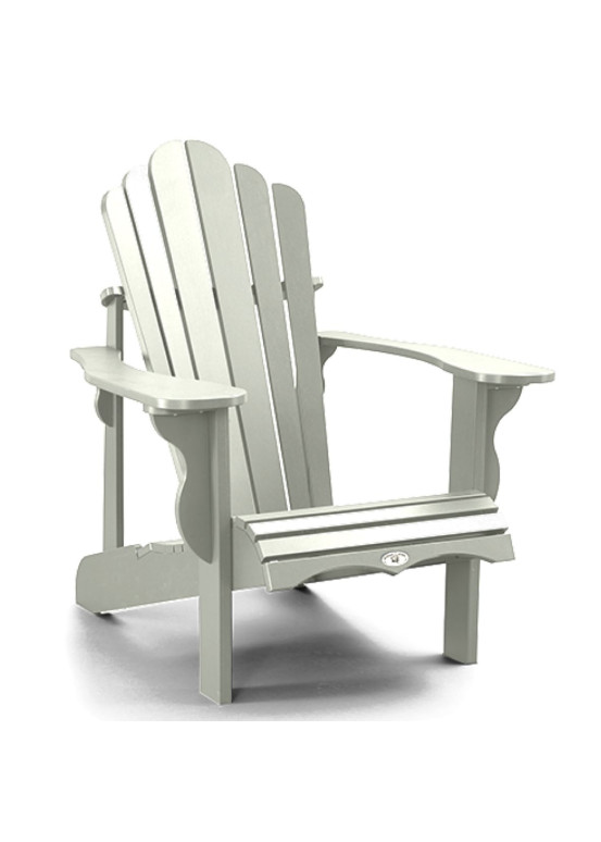 weißer Adirondack-Stuhl