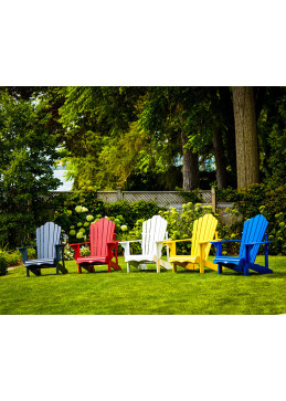 sedia Adirondack nera per il tempo libero da patio