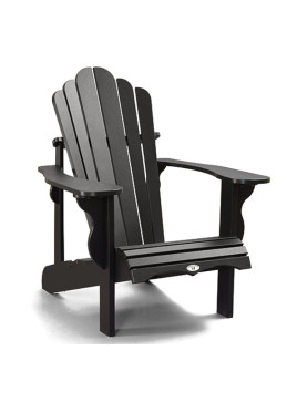 sedia Adirondack nera per il tempo libero da patio
