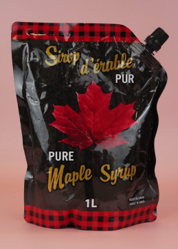 Maple syrup in 1L pouch