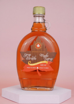 Pure amber maple syrup 500 ml - Bottle with handle