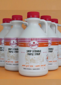 Pack of 6 jugs of amber maple syrup at low prices