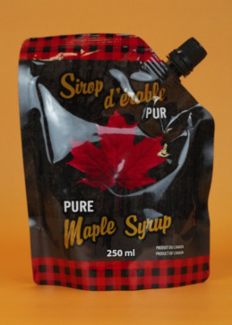 Amber maple syrup from Quebec - Pouch of 250 ml
