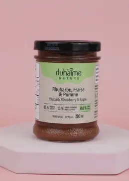 Mermelada de jarabe de arce y ruibarbo