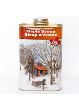 Maple syrup in a 250 ml metal can