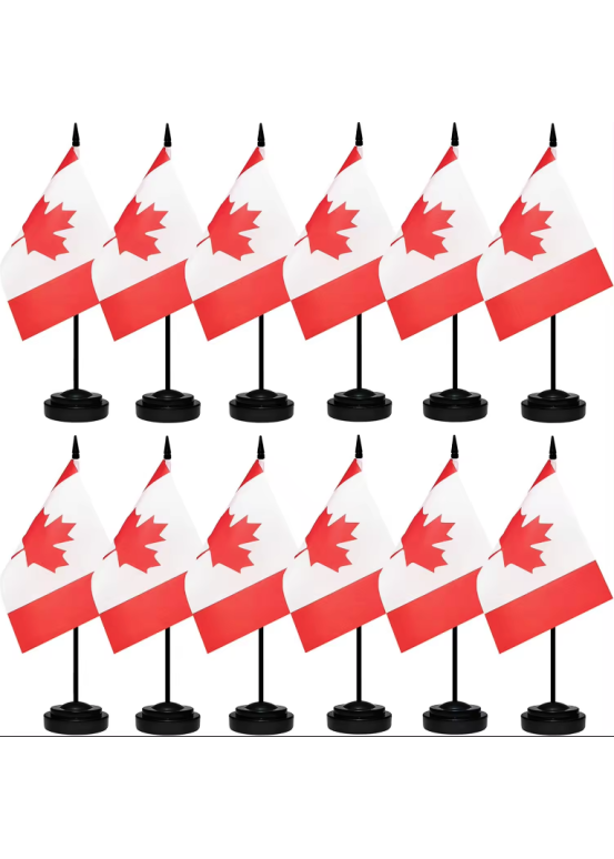 bandera de mesa canadiense
