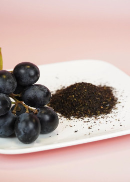 Presentación detallada té negro vino hielo, original mezcla canadiense con notas vinícolas