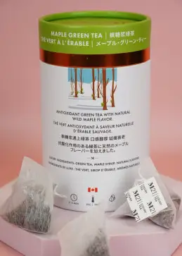 Thé vert à l'érable du canada