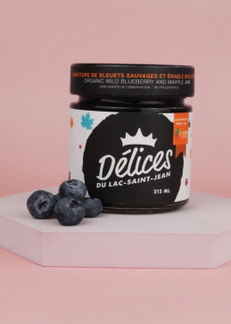 Organic wild blueberry and maple jam - 212 ml