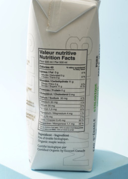 Maple 3 500ml marketingpresentatie, Canadees biologisch ahornwater natuurlijk licht gezoet