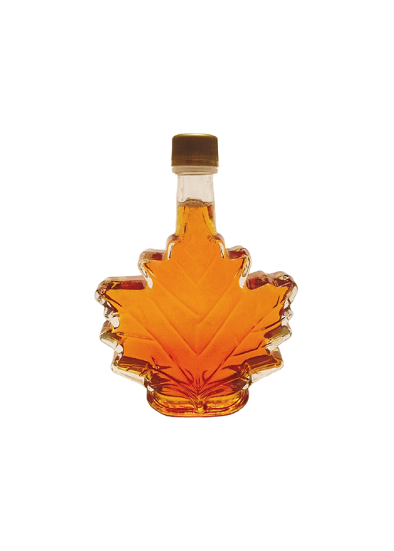 Quebec maple syrup leaf bottle