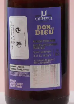 Bière don de dieu du canada