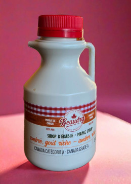 Amber-ahornsiroop 250 ml in een kan