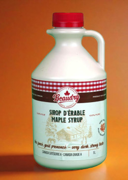 Very dark maple syrup 1 Liter in jug