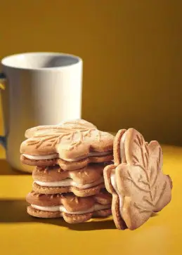 biscotti alle foglie d'acero con vero sciroppo d'acero