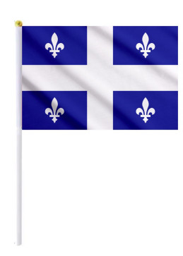 Set 10 mini Quebec vlaggen 14x21 cm lelies, perfect voor patriottisch feest evenement decoratie