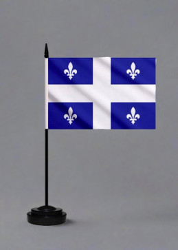 AZ FLAG - Drapeau De Table Canada 21x14 Cm - Petit Drapeau Canadien De Bureau 100% Polyester Avec Hampe De 25cm Et Socle En Plastique Noir