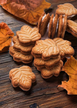 Galleta rellena de crema de...