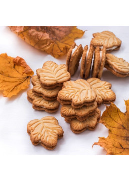 Several maple leaf cookies
