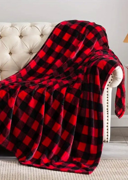 Red and black plaid blanket