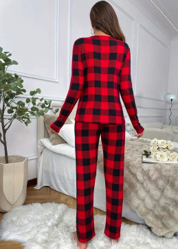 pyjama du canada rouge et noir