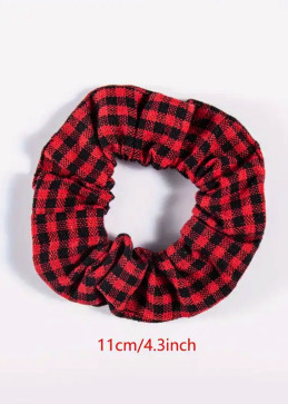 Soft plaid scrunchie
