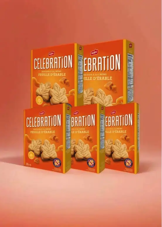 Pack de 5 boites de biscuits à la crème d'érable Pack de 5 boites de biscuits à la crème d'érable