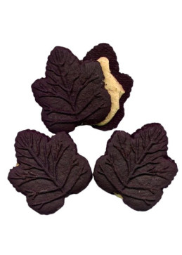 3 chocolate maple leaf cookies