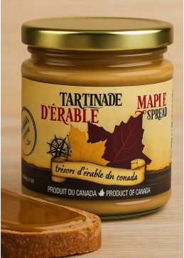 Pure Canadese ahornboter spread, romige smeerbare crème traditionele zoete specialiteit authentiek