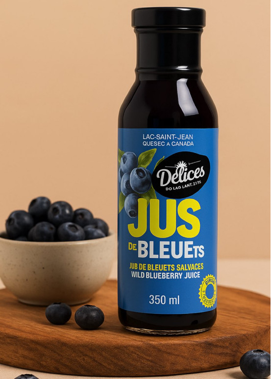 Wild blueberry juice from Lac Saint Jean