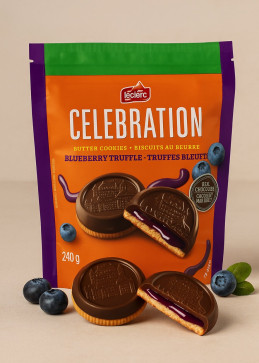 Galleta de arándanos trufada