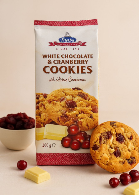 White chocolate cranberry cookies