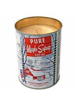 Candle with real Canadian maple scent