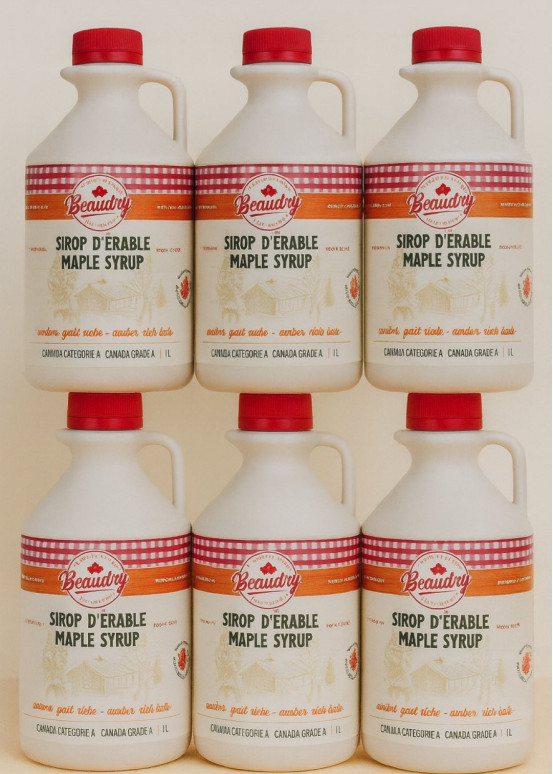 Pack of 6 maple syrup jugs