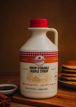 Maple syrup in a jug