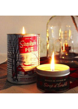 Ahorn geurkaars 110g - middelgroot formaat interieurdecoratie sfeer authentieke Canadese ahorngeur