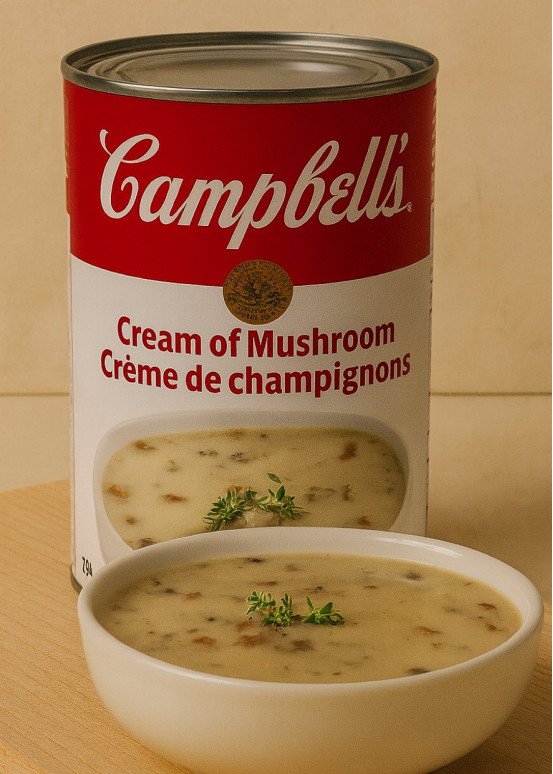 Sopa de champiñones y camelia