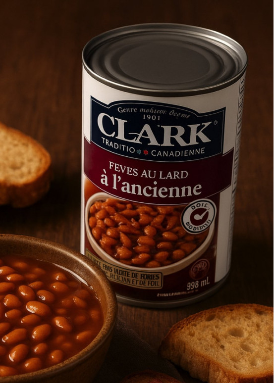 Fagioli al lardo all'antica 398ml - piatto tradizionale del Quebec con fagioli stufati e pancetta affumicata