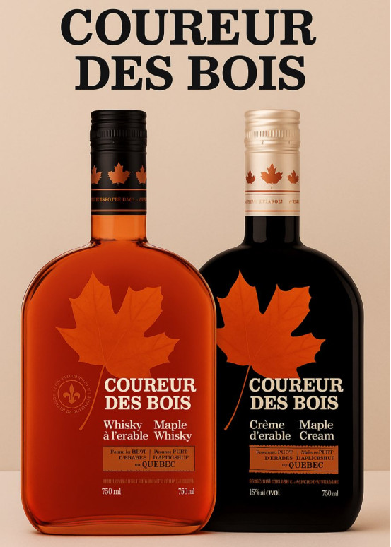 COUREUR DES BOIS メープルウイスキー 750ml Cream & Canadian Whiskey Duo with Maple Syrup | Coureur des Bois